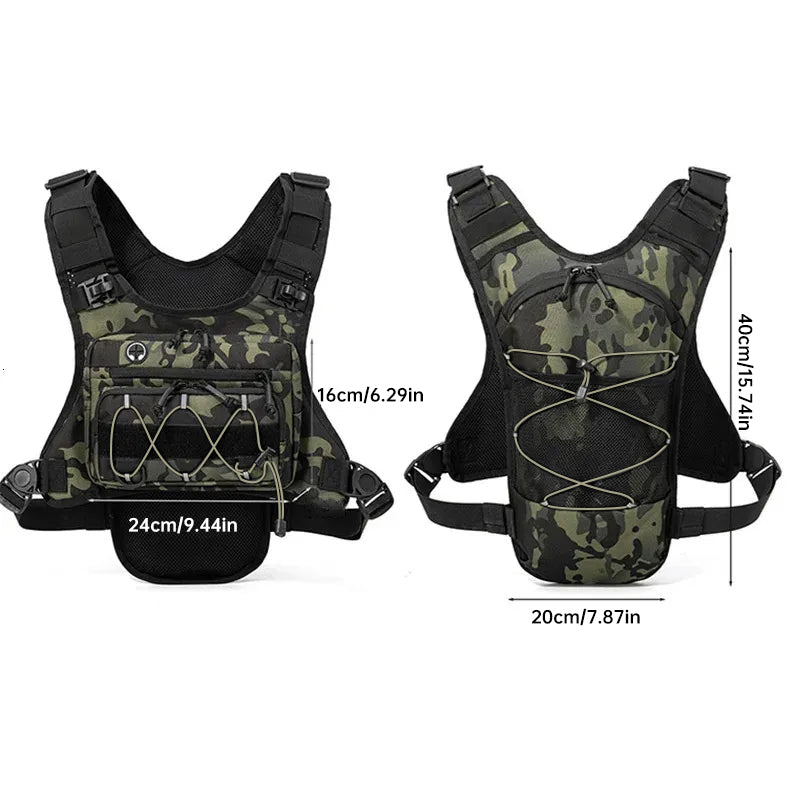 Men’s Waterproof Tactical Chest Bag, Outdoor Crossbody Sling for Hiking, Trail Running, Travel & Camping