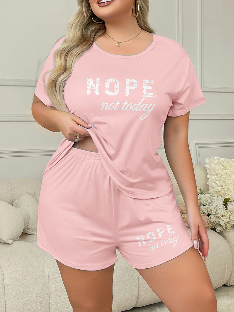 Summer Fashion Letter Print Loungewear Set
