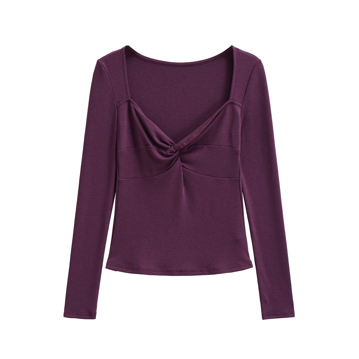 Chic Long Sleeve V-Neck Knit Top for Women