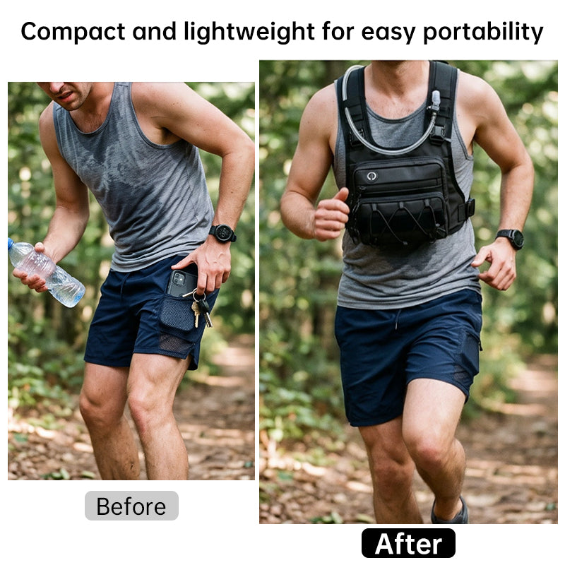 Men’s Waterproof Tactical Chest Bag, Outdoor Crossbody Sling for Hiking, Trail Running, Travel & Camping