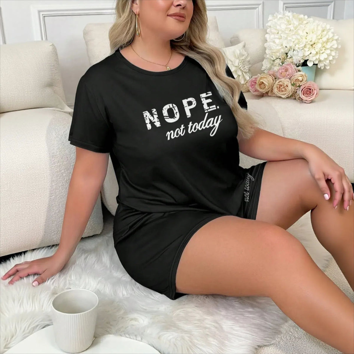 Summer Fashion Letter Print Loungewear Set