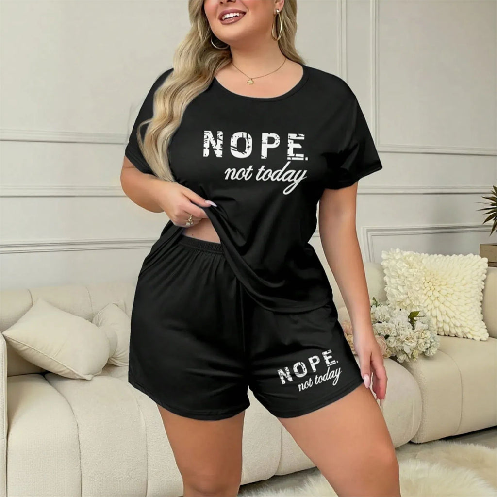Summer Fashion Letter Print Loungewear Set
