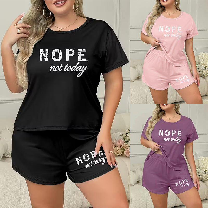 Summer Fashion Letter Print Loungewear Set