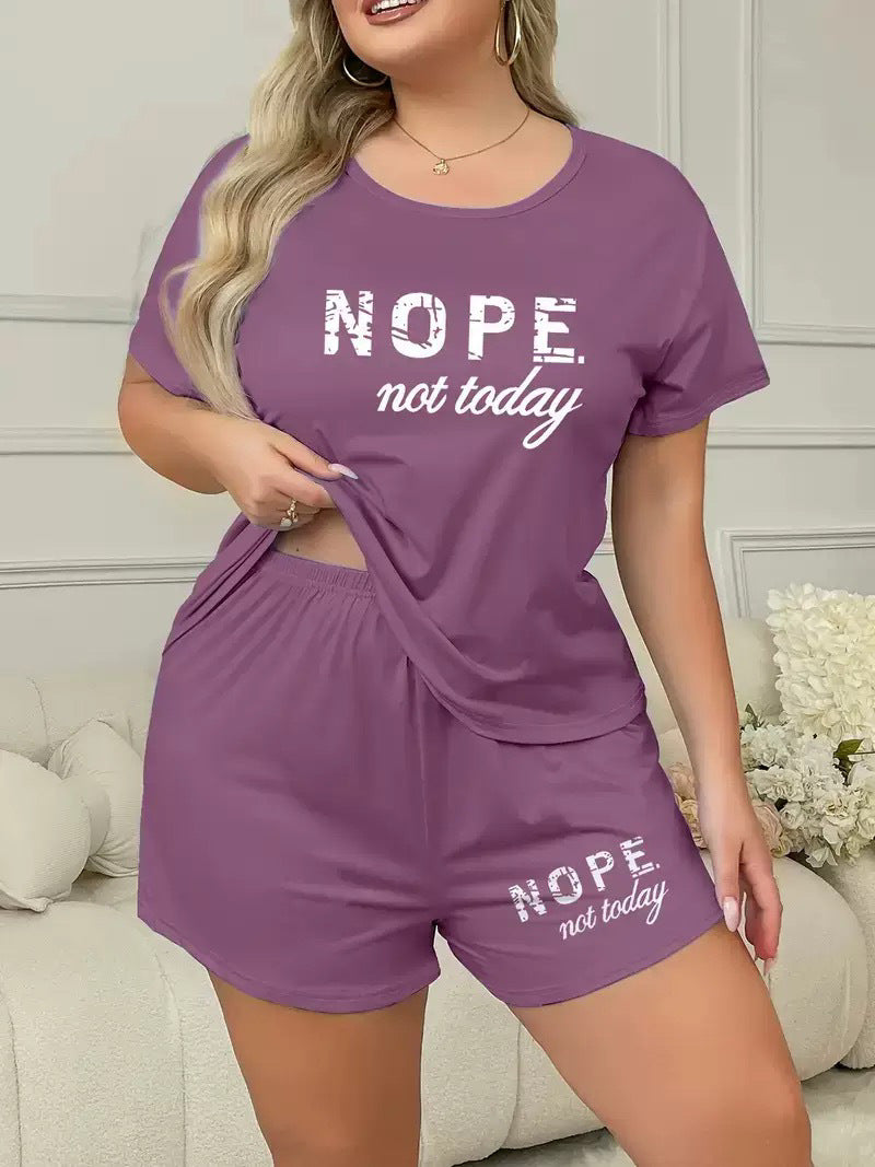 Summer Fashion Letter Print Loungewear Set