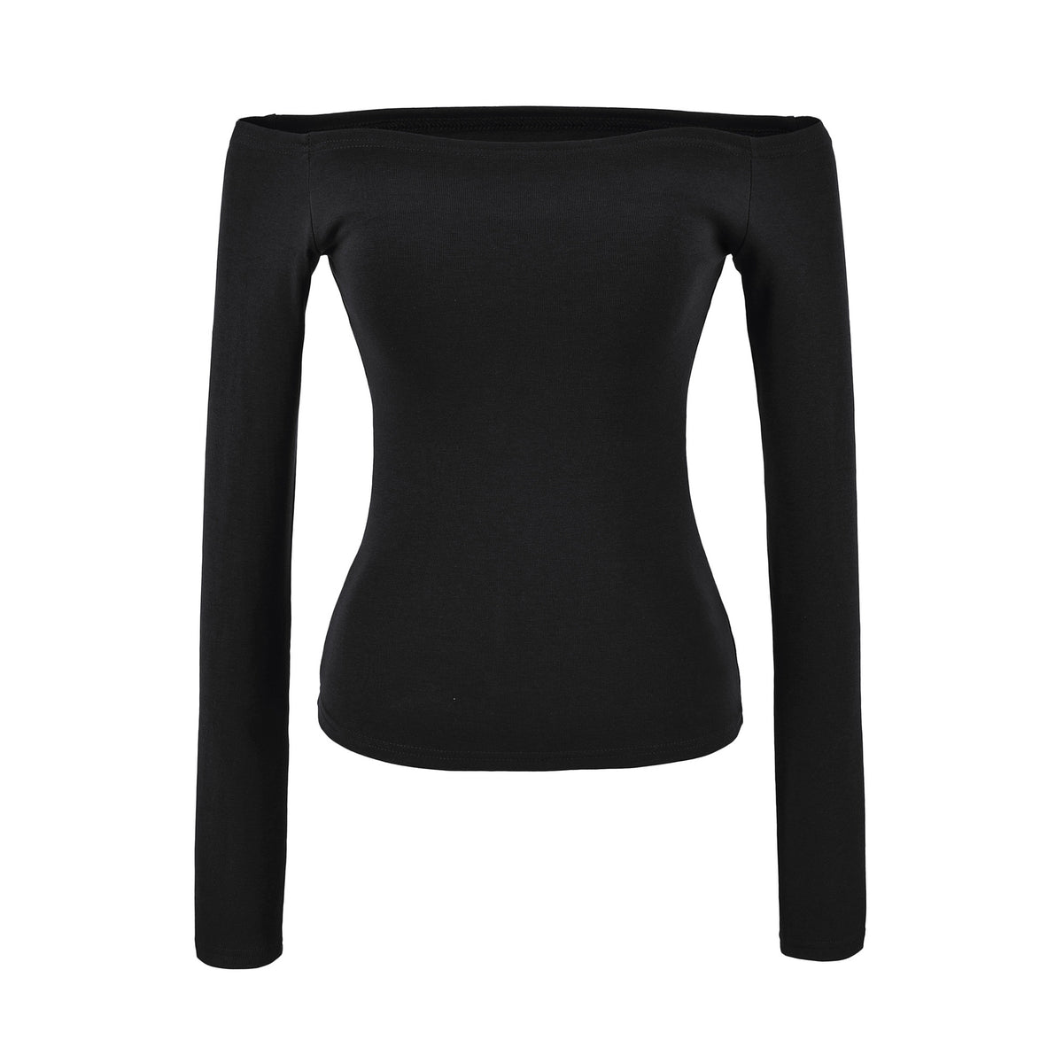 Women's Off Shoulder Long Sleeve Slim Stretch Top