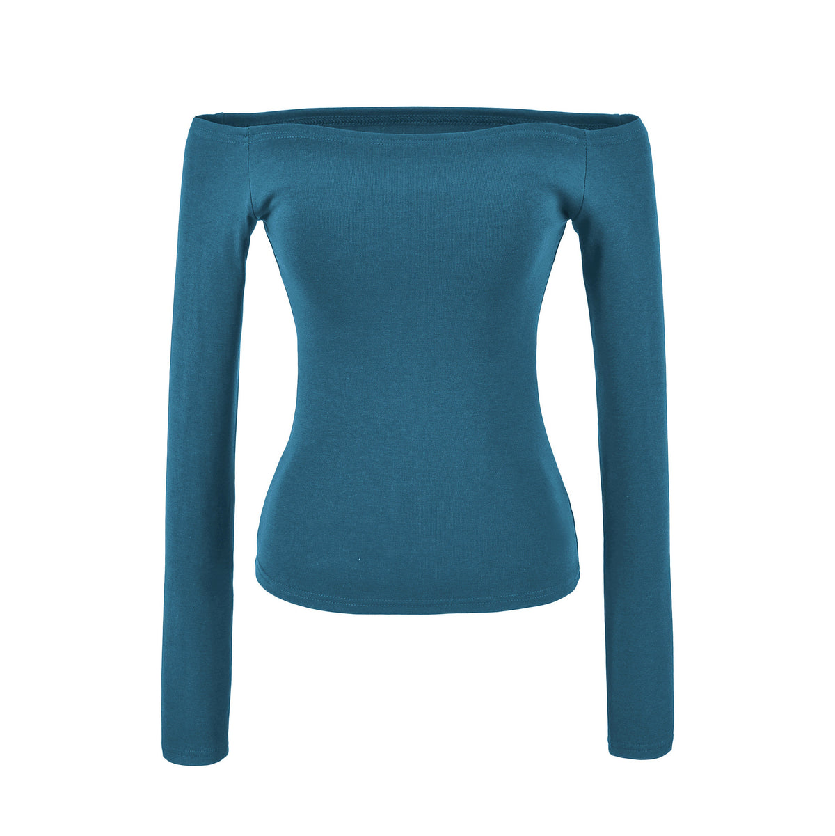 Women's Off Shoulder Long Sleeve Slim Stretch Top
