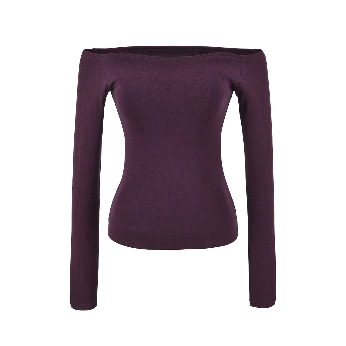 Women's Off Shoulder Long Sleeve Slim Stretch Top