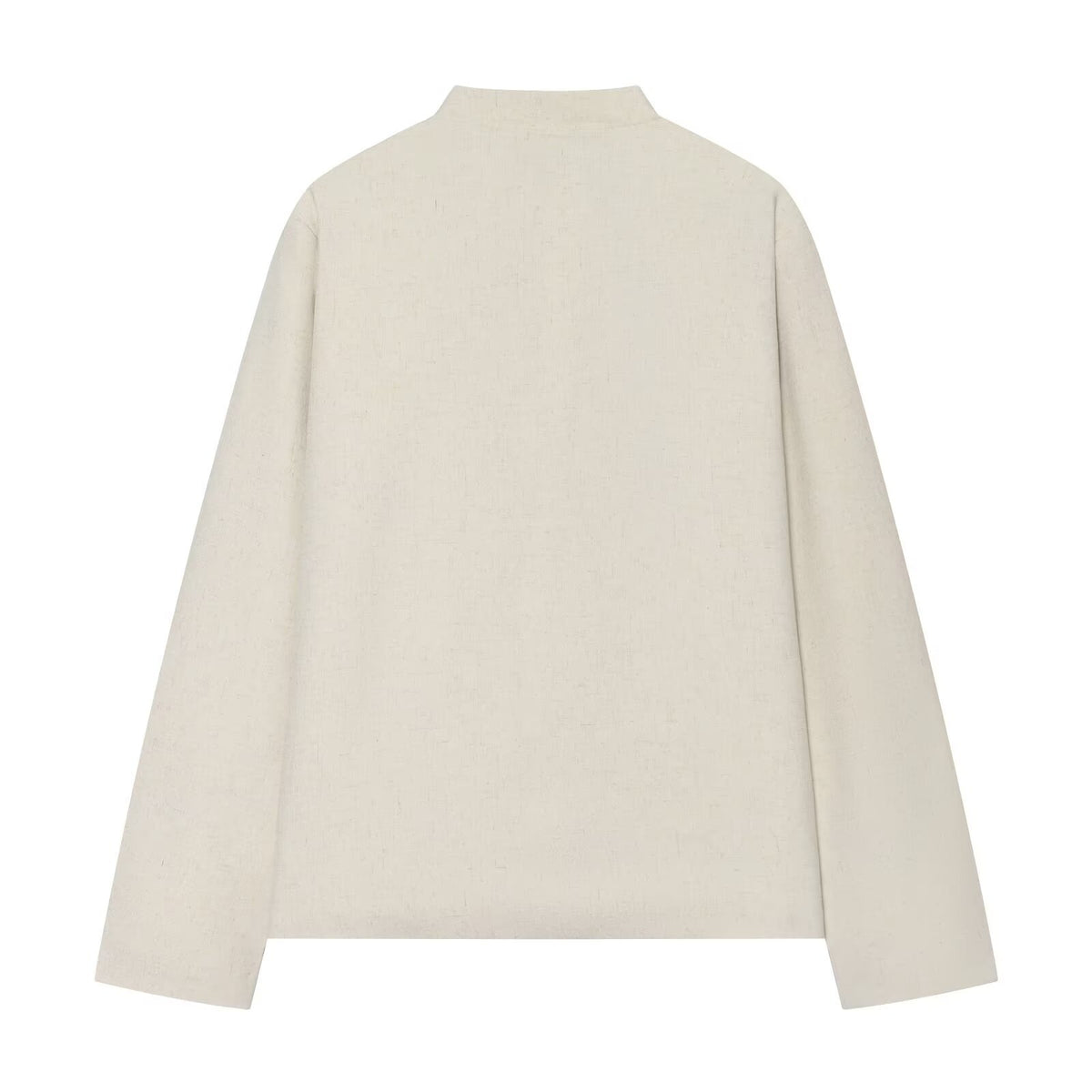 Buckled stand up collar long sleeved jacket for women