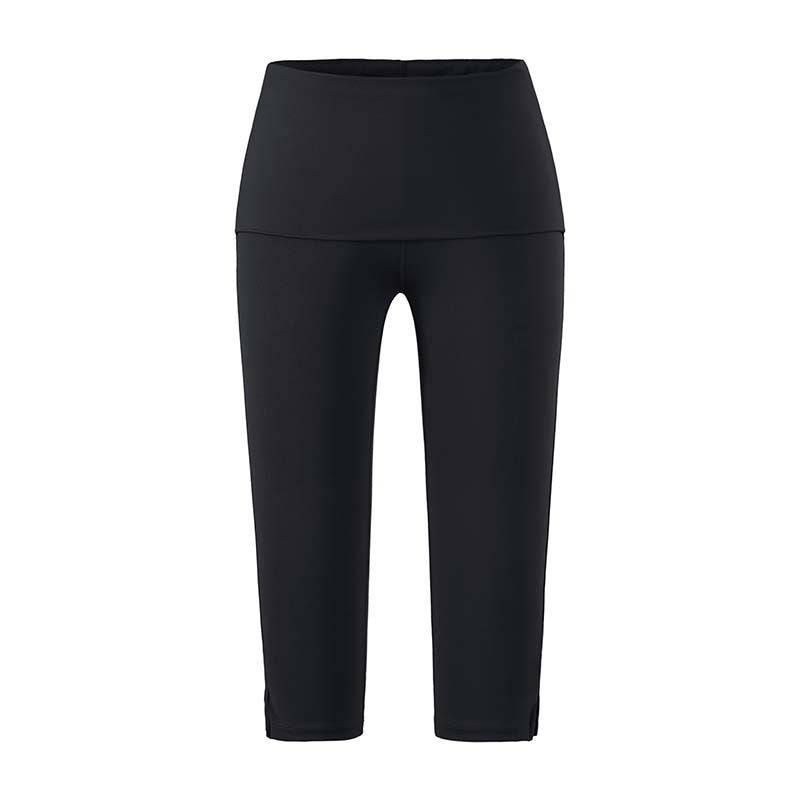 Women's Shorts Stretchy Slim Fit Capri Leggings with Side Slit Casual Bum Lifter Workout Pants