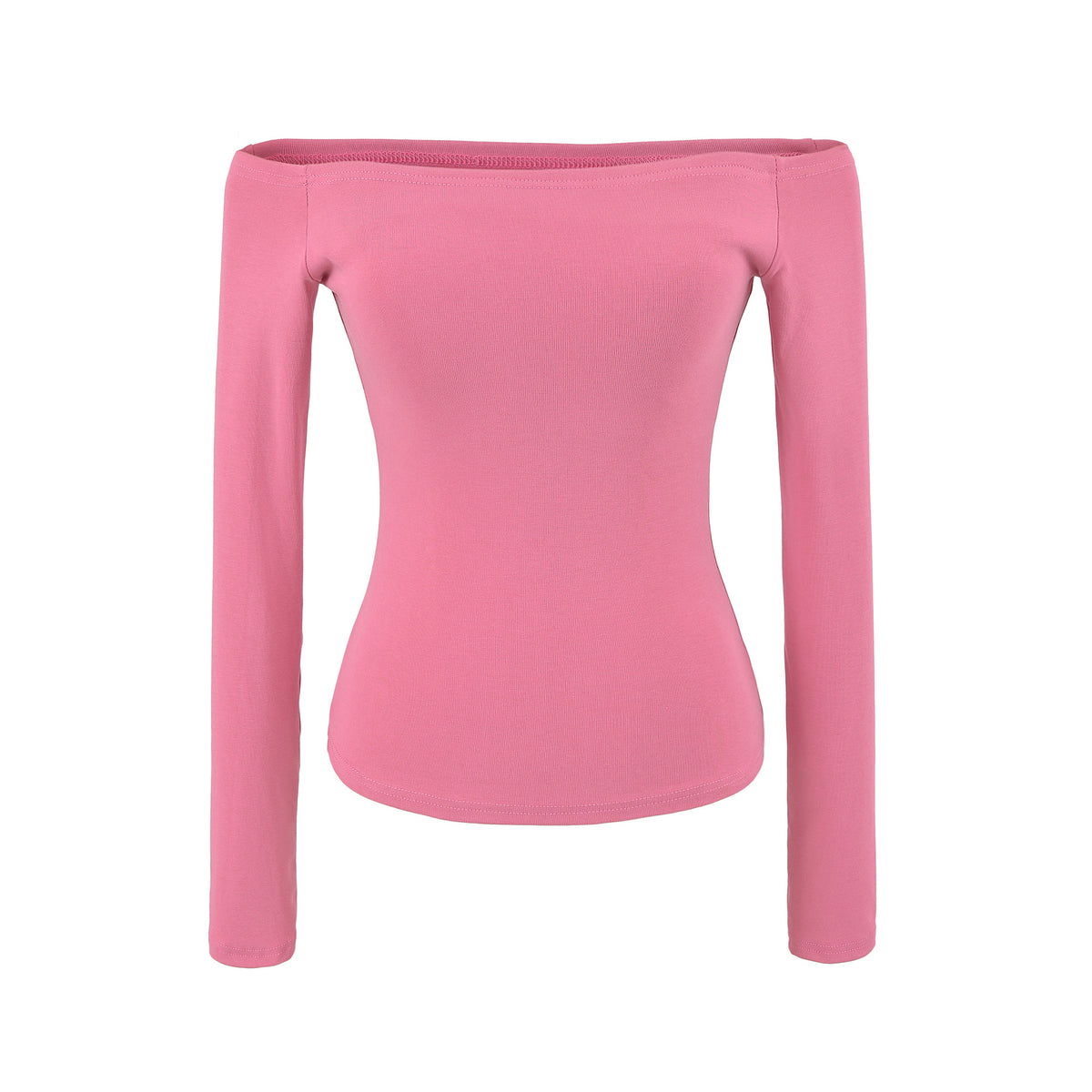 Women's Off Shoulder Long Sleeve Slim Stretch Top