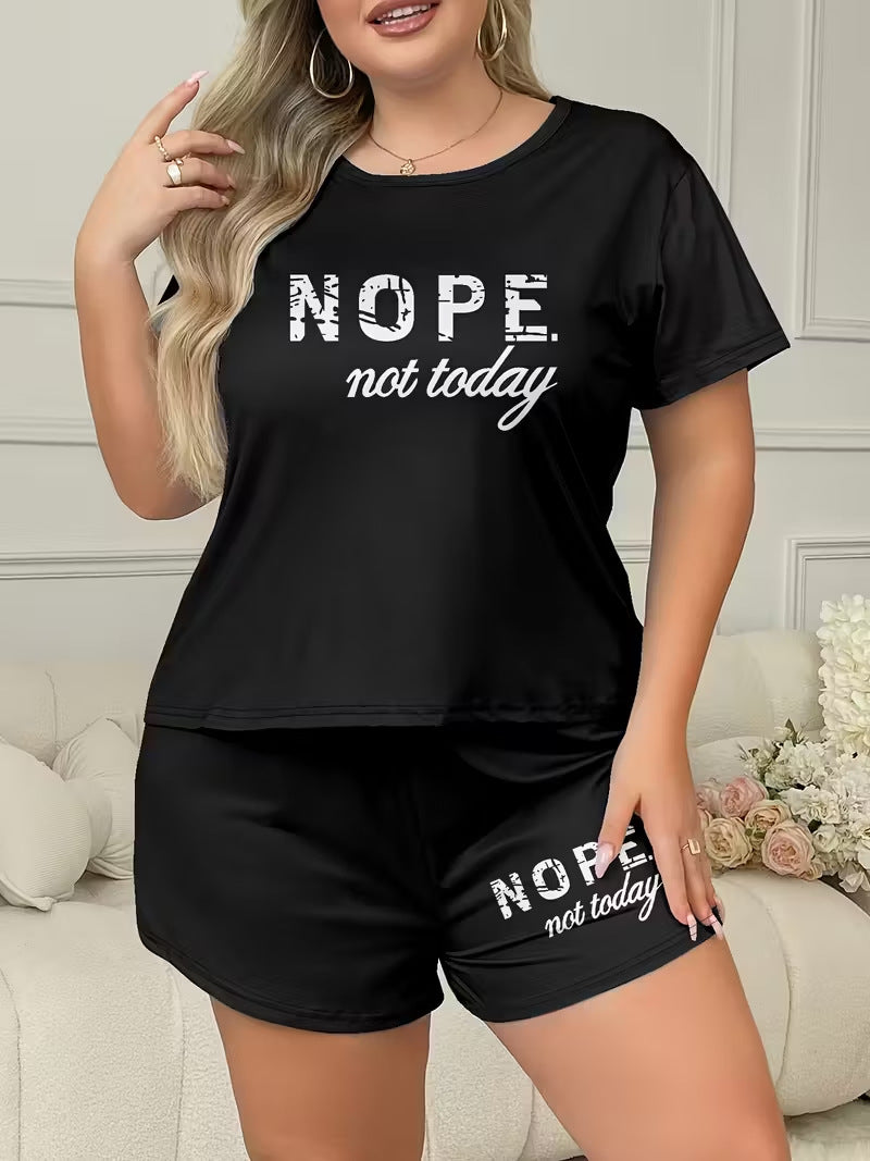 Summer Fashion Letter Print Loungewear Set