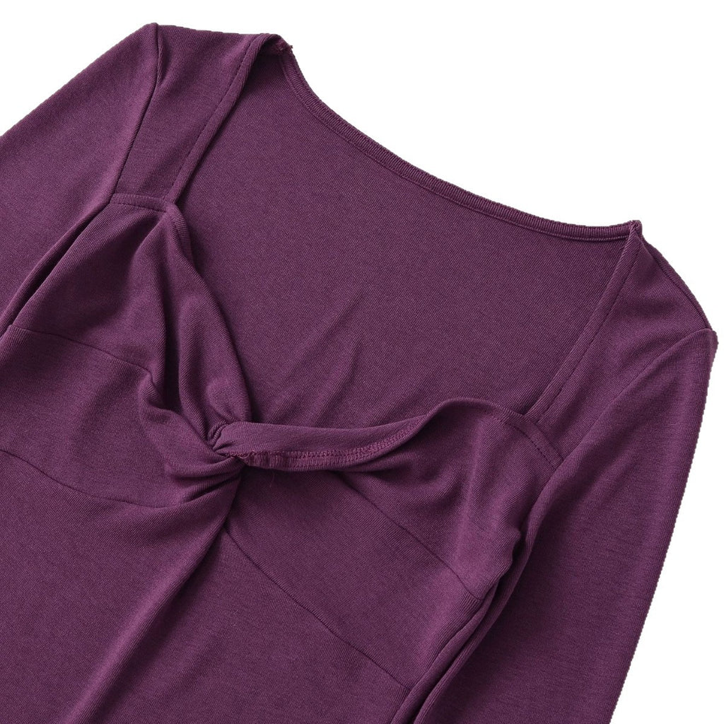 Chic Long Sleeve V-Neck Knit Top for Women