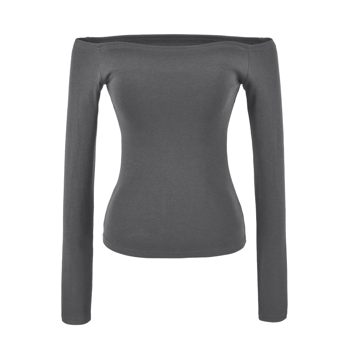 Women's Off Shoulder Long Sleeve Slim Stretch Top