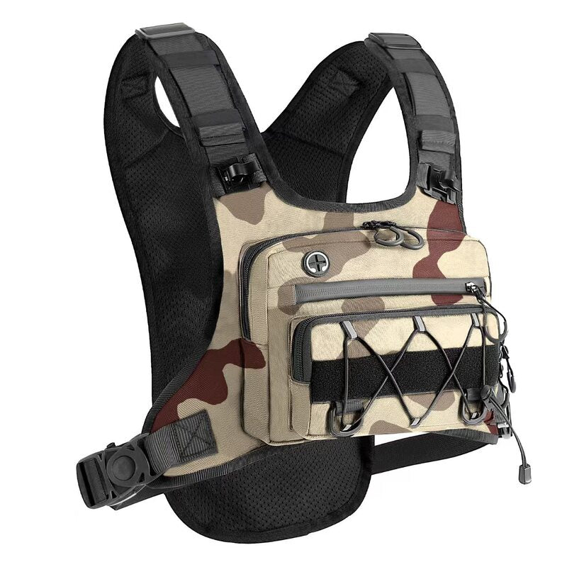 Men’s Waterproof Tactical Chest Bag, Outdoor Crossbody Sling for Hiking, Trail Running, Travel & Camping