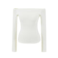 Women's Off Shoulder Long Sleeve Slim Stretch Top