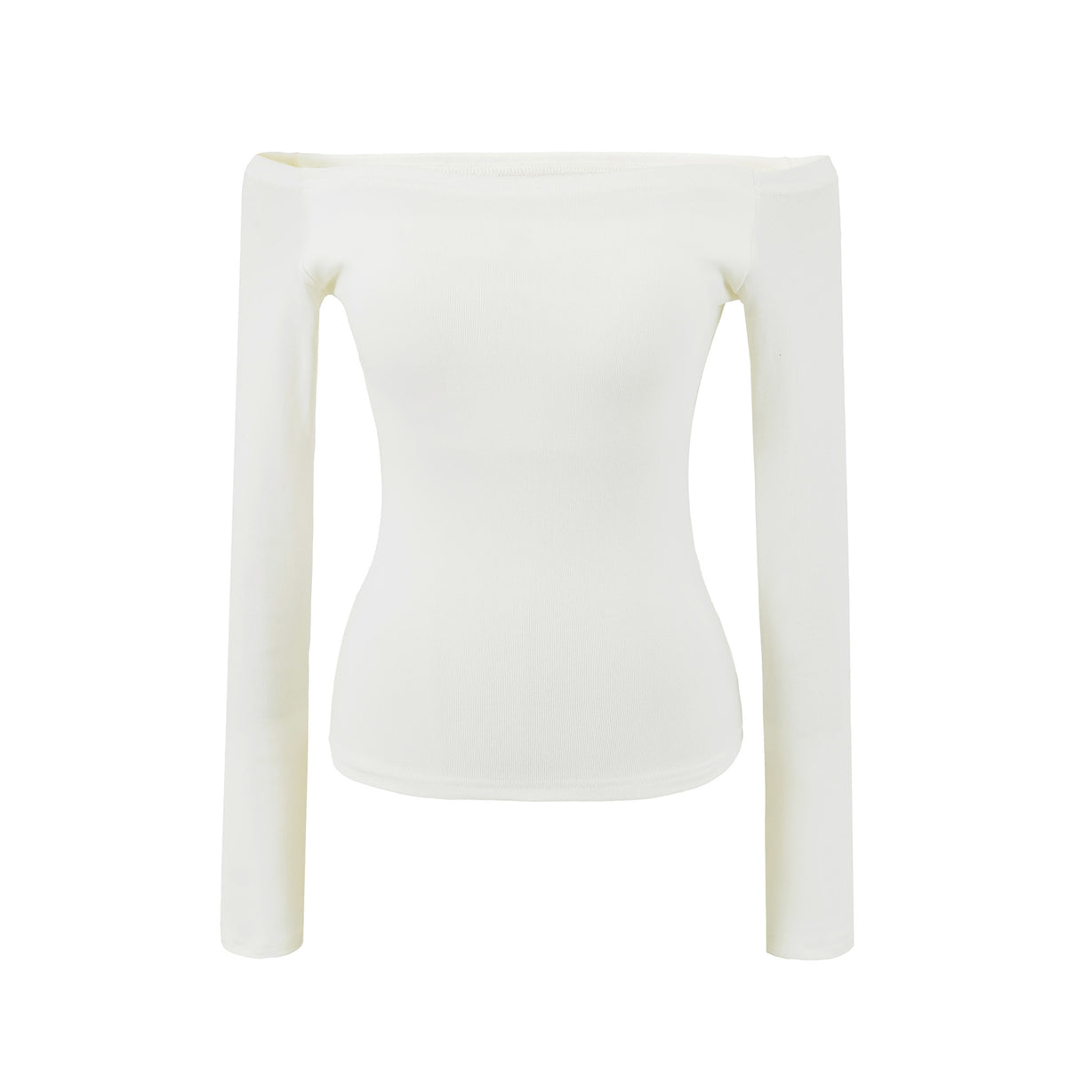 Women's Off Shoulder Long Sleeve Slim Stretch Top